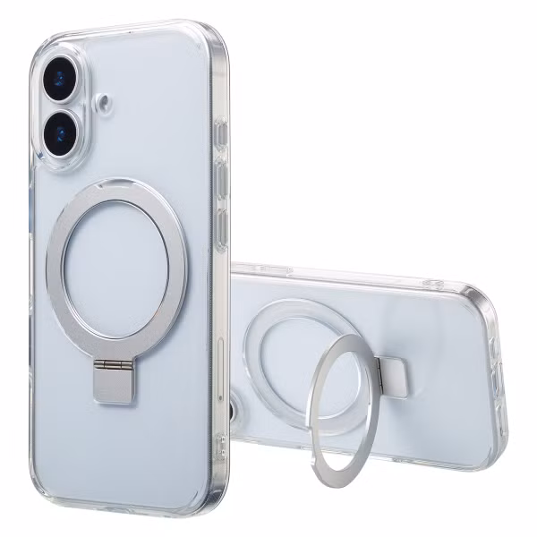Accezz Ring Stand Backcover met MagSafe voor de Apple iPhone 17 - Transparant